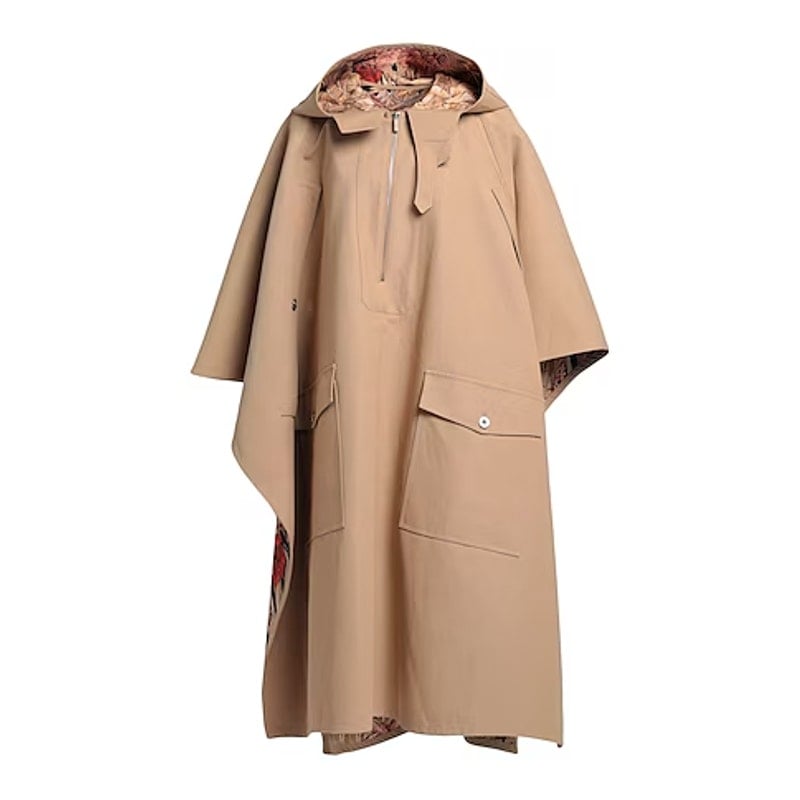 Salvatore Ferragamo Natural Cape Poncho