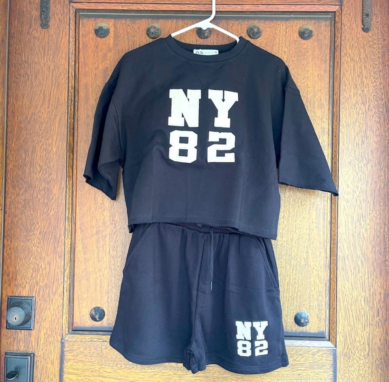 Zara black shorts set size M