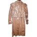 Urban Outfitters Brown PVC Vinyl Belted Women Trench Coat Size: Small
