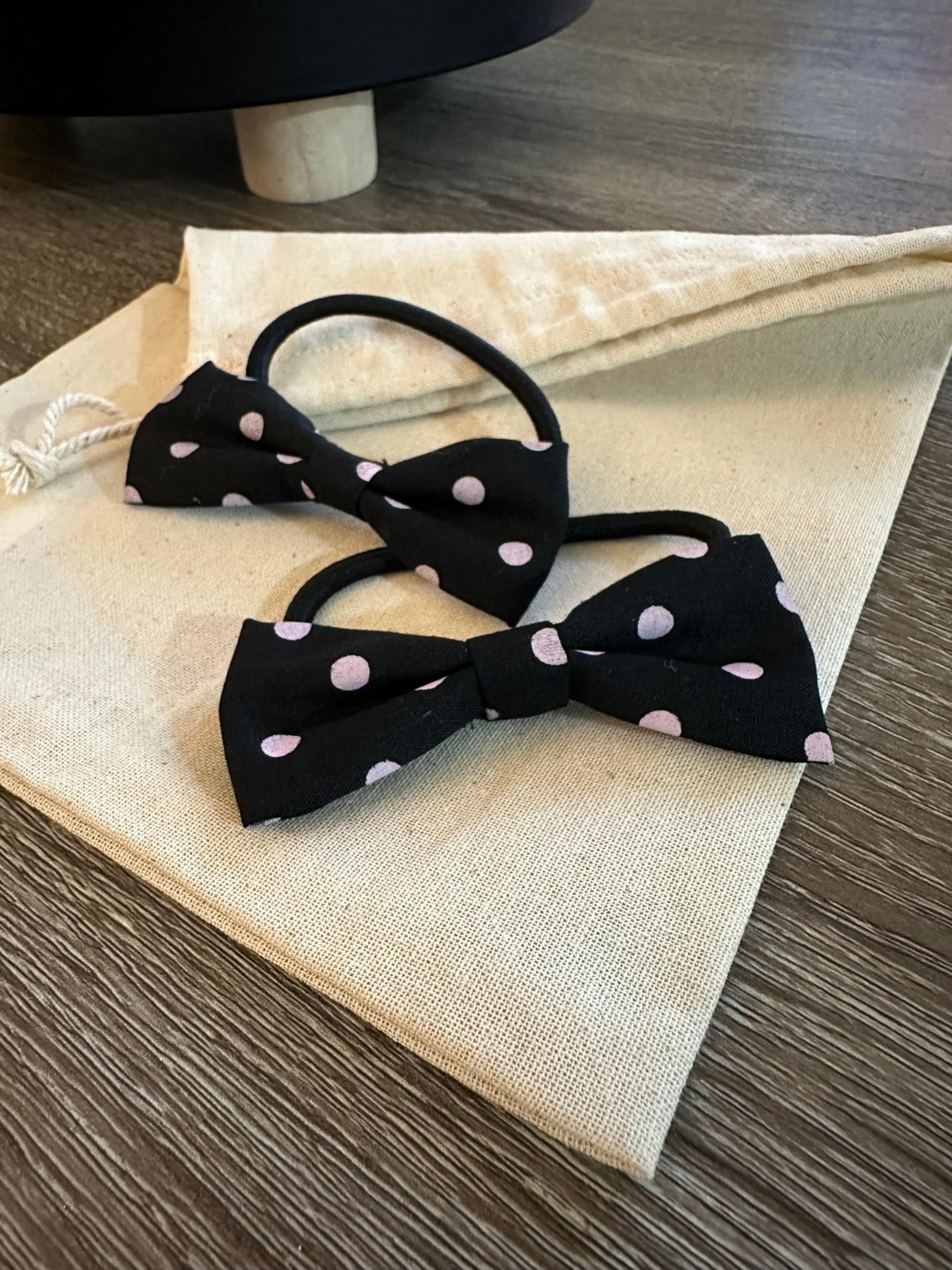 Black Polka Dot Baby Headband