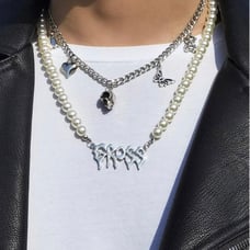 Mens Pearl Necklace