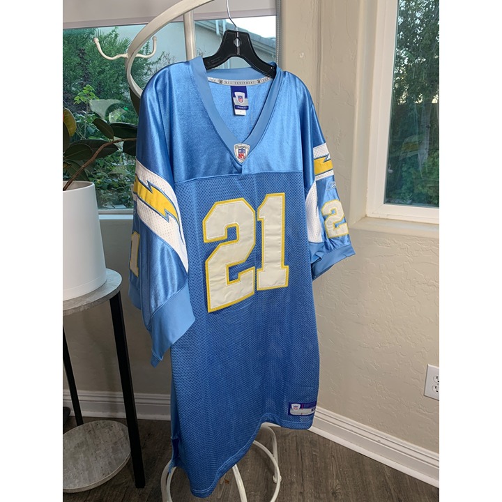 SEWN San Diego Chargers Tomlinson 21 NFL Football Jersey Reebok 58 3XL 6917