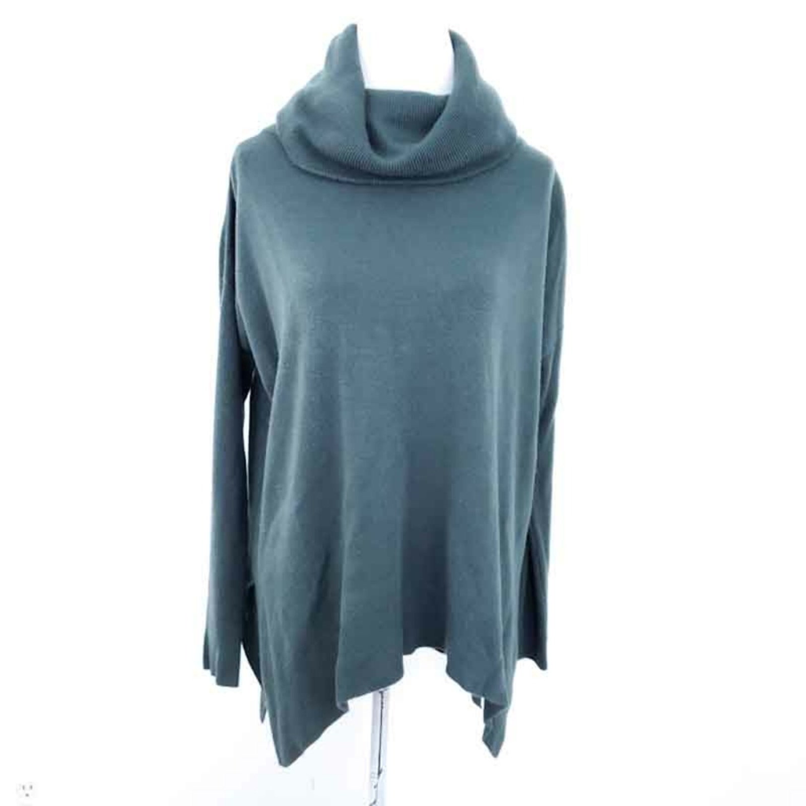 Susira Oversized Turtleneck Sweater Gray Small Comfy Casual Top Winter Womens