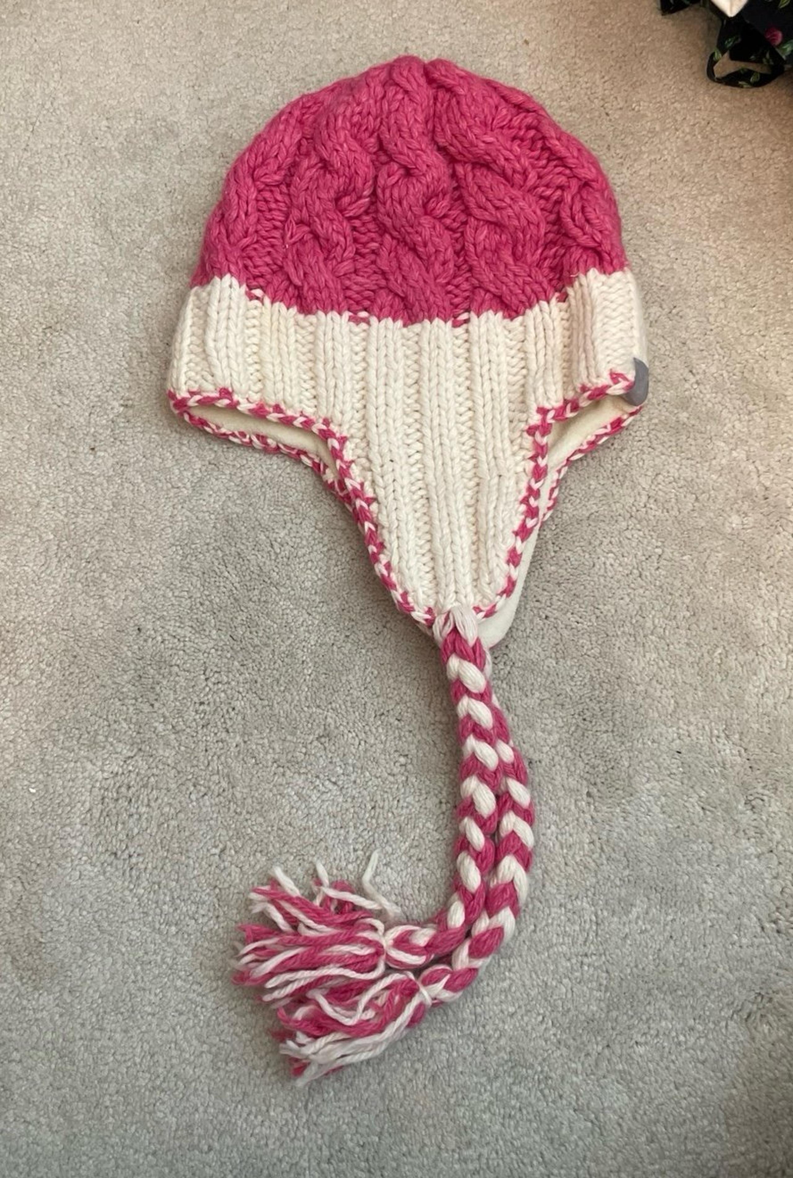 Fleece Lined Hat with Ear Flaps / Pink Beanie - American Eagle