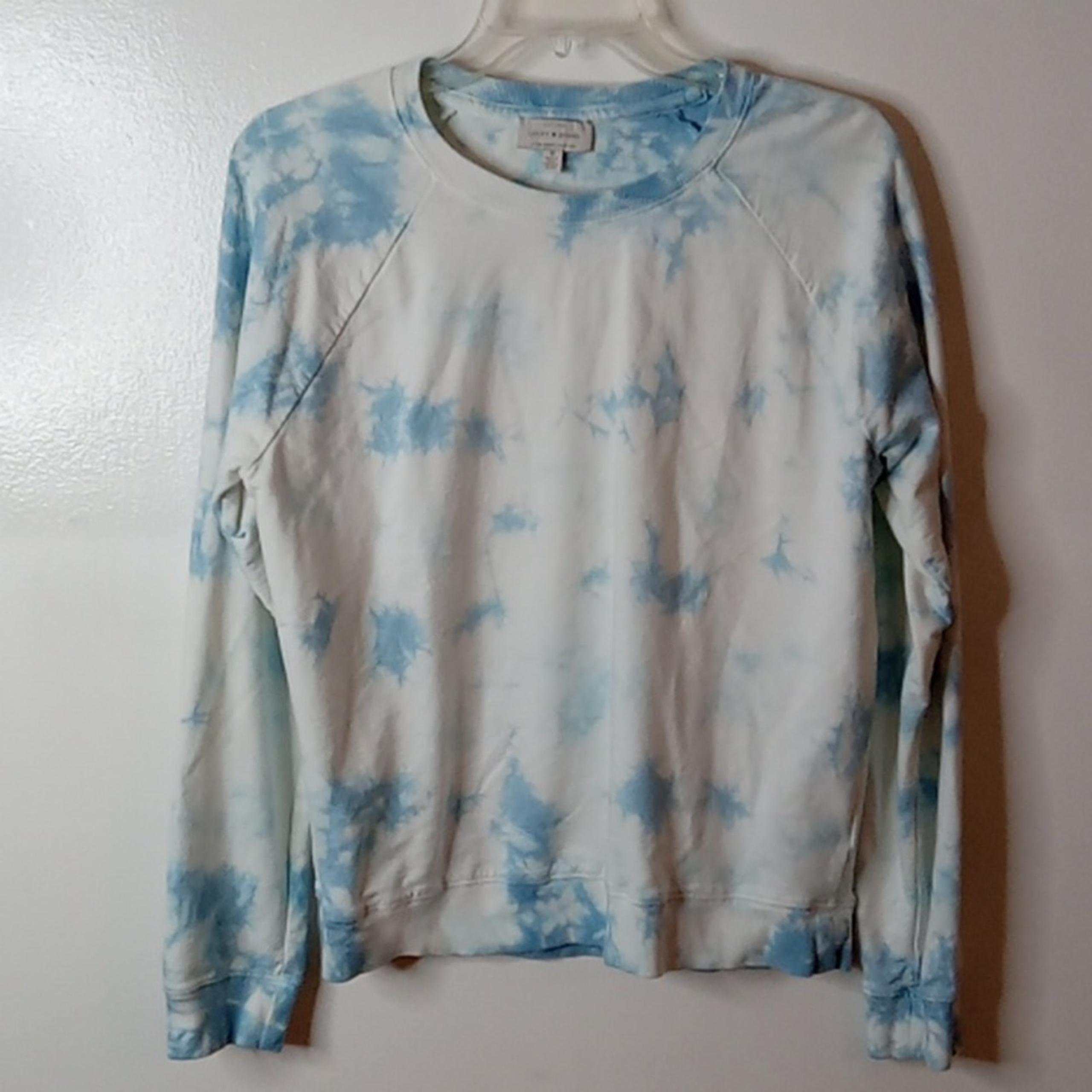 Lucky Brand women's size Medium blue tie dye  Sweatshirt.