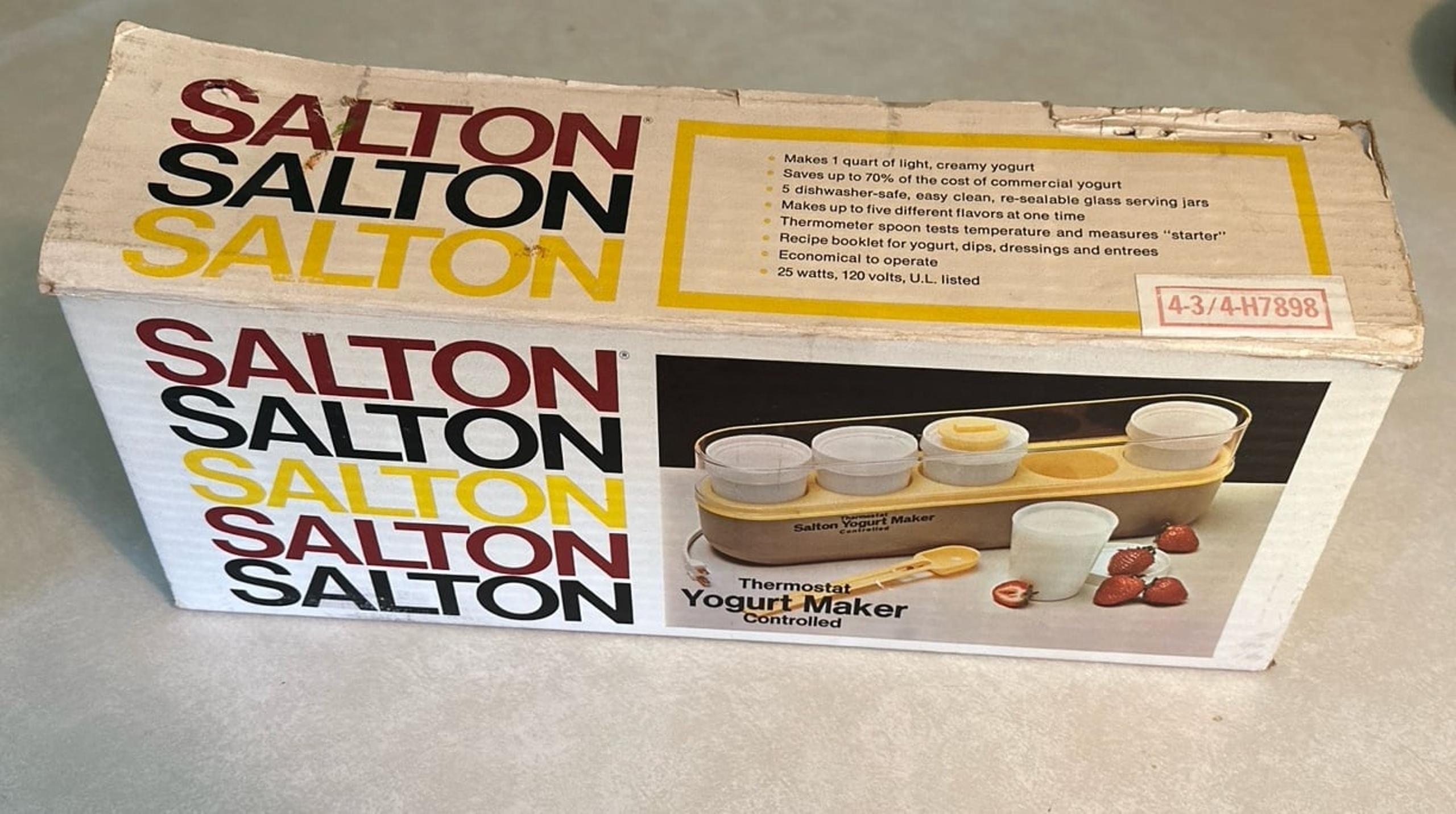 Salton Yogurt Maker Base Cooker Model GM-5 Thermostat Controlled Made USA