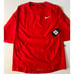Nike Hot Baseball Jacket Short Sleeve 897383-657 Red Zip Pullover Size M
