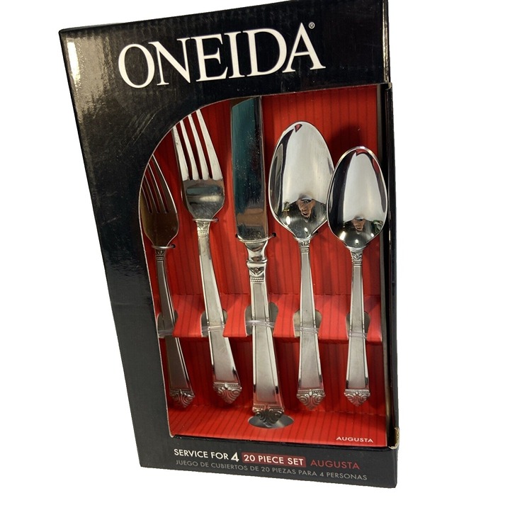 Oneida Augusta Stainless Steel Service for 4 / 20 Piece Flatware Set H051020A