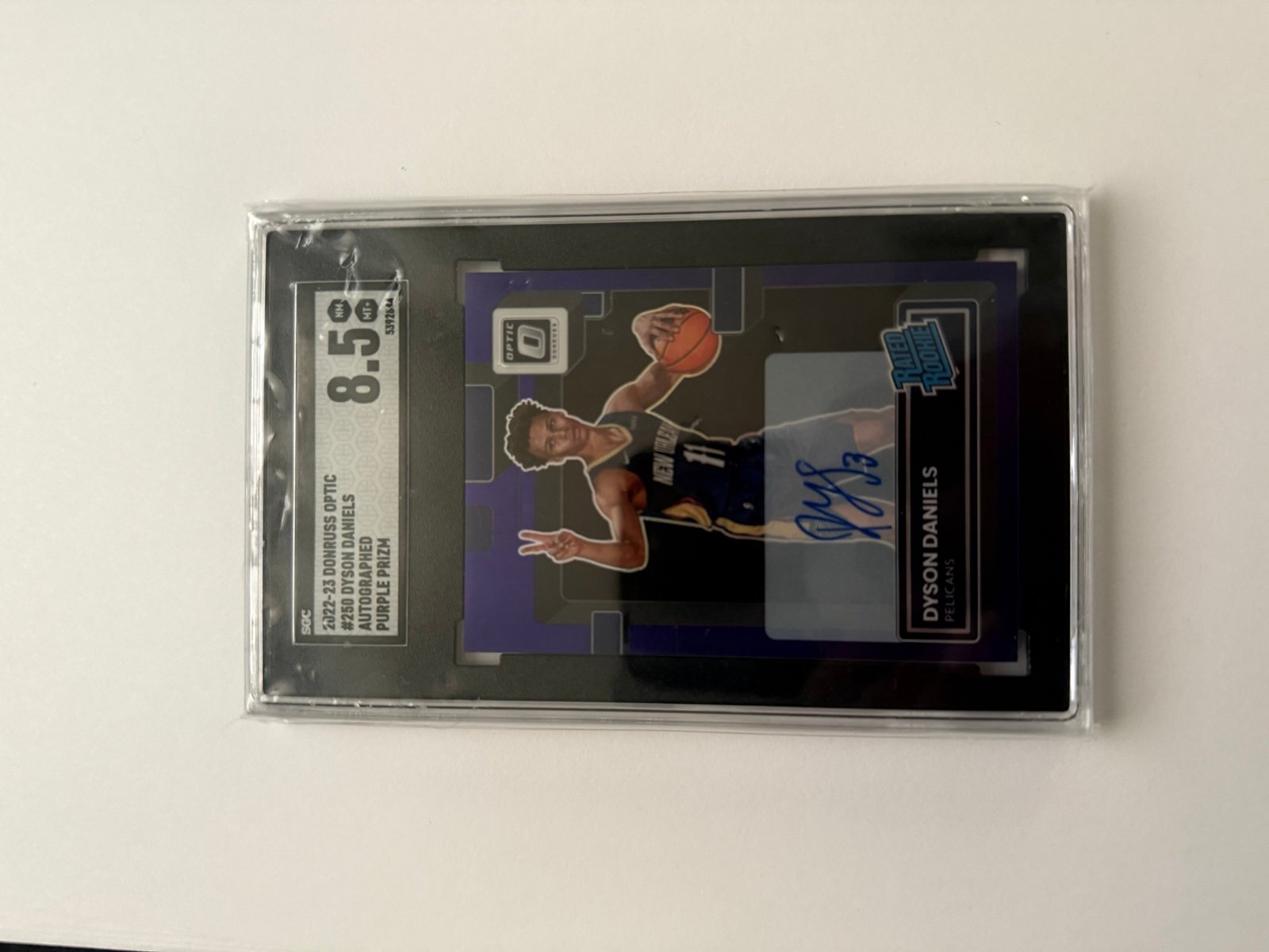 2022-23 donruss optic Dyson Daniel’s 8.5 auto