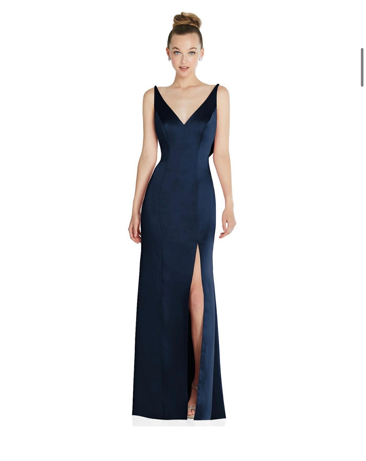 Bella Bridesmaids Dessy Group / Midnight Navy / Lux Charmeuse Dress