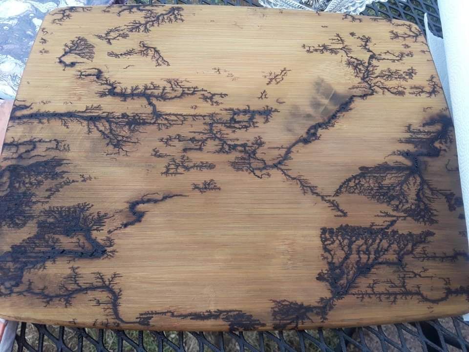 Fractal wood burn
