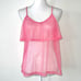 Route 66 Swiss Dot Mesh Babydoll Top
