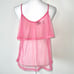 Route 66 Swiss Dot Mesh Babydoll Top