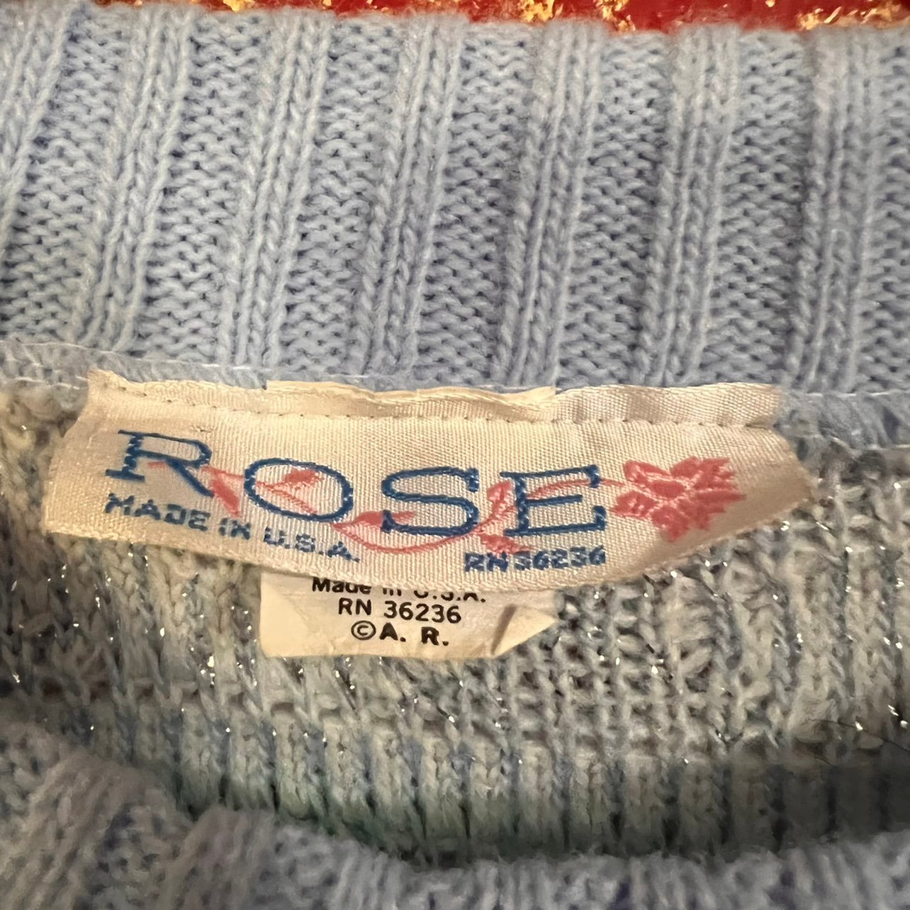 ROSE Vintage Pastel Cat Kitten Fairy Kei kawaii Jumper Sweater M - detail