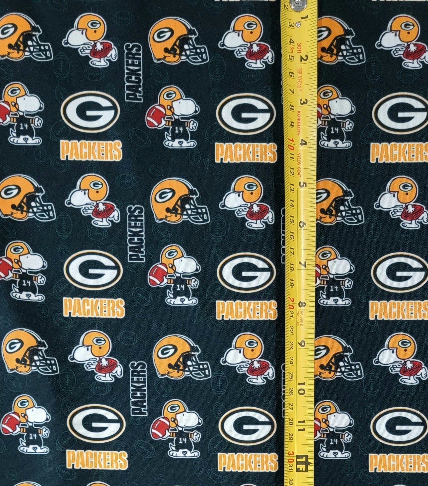 SNOOPY GREENBAY PACKERS FABRIC 1 YARD