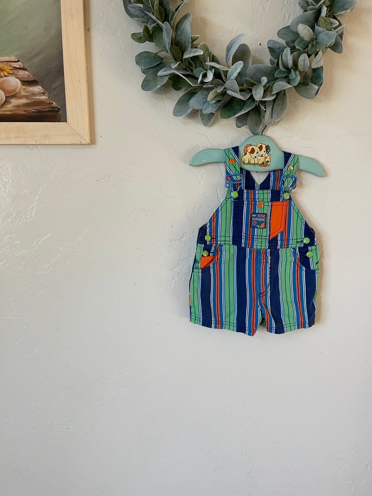 Vintage Gymboree rainbow tag Shortalls