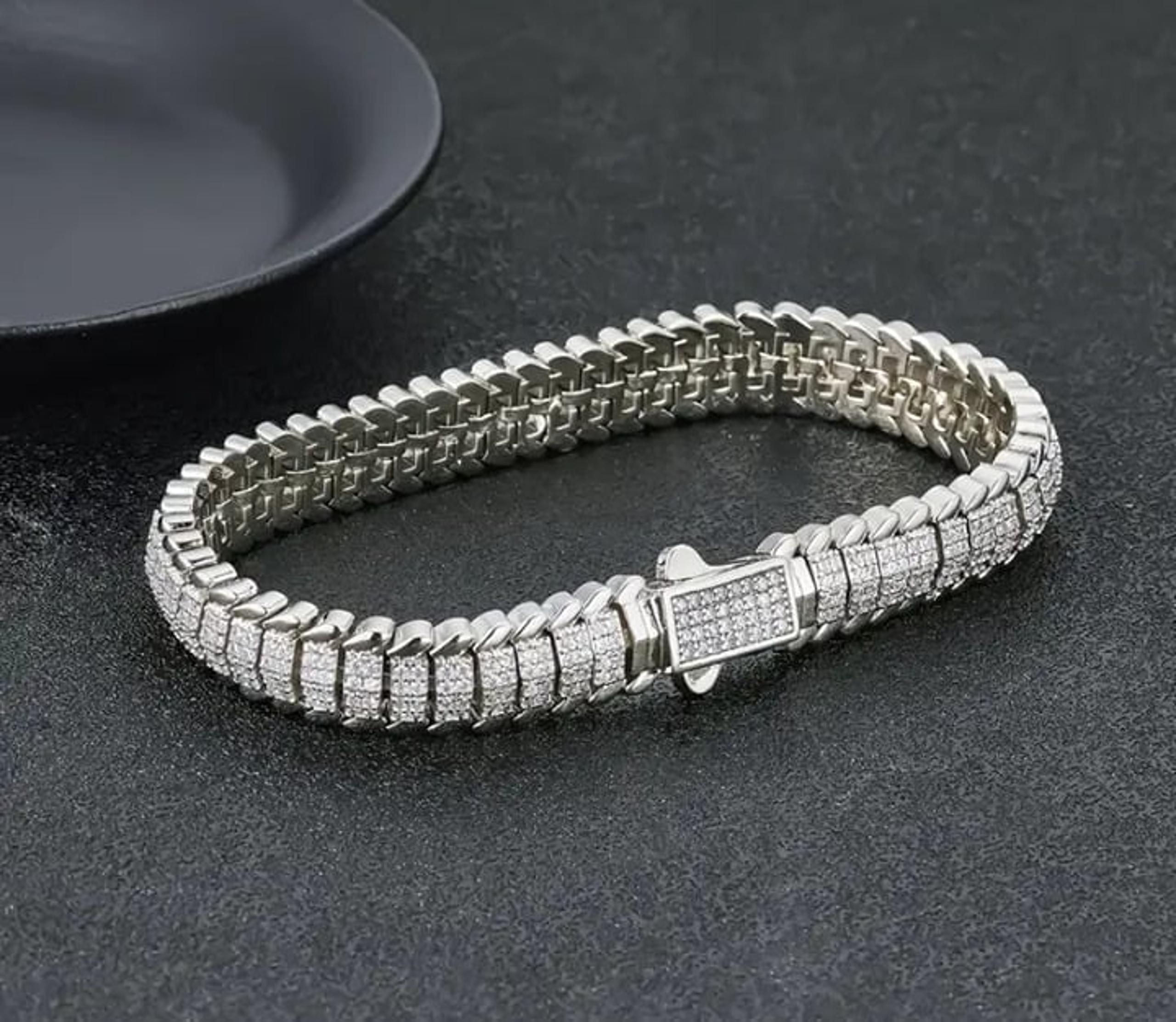 14K White Gold 2ct Diamond 8" Womens Tennis Bracelet New 14 Karat Silver Jewelry