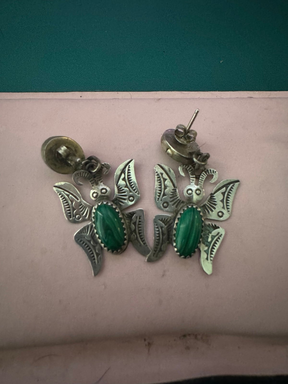 Mike Platero native butterfly earrings