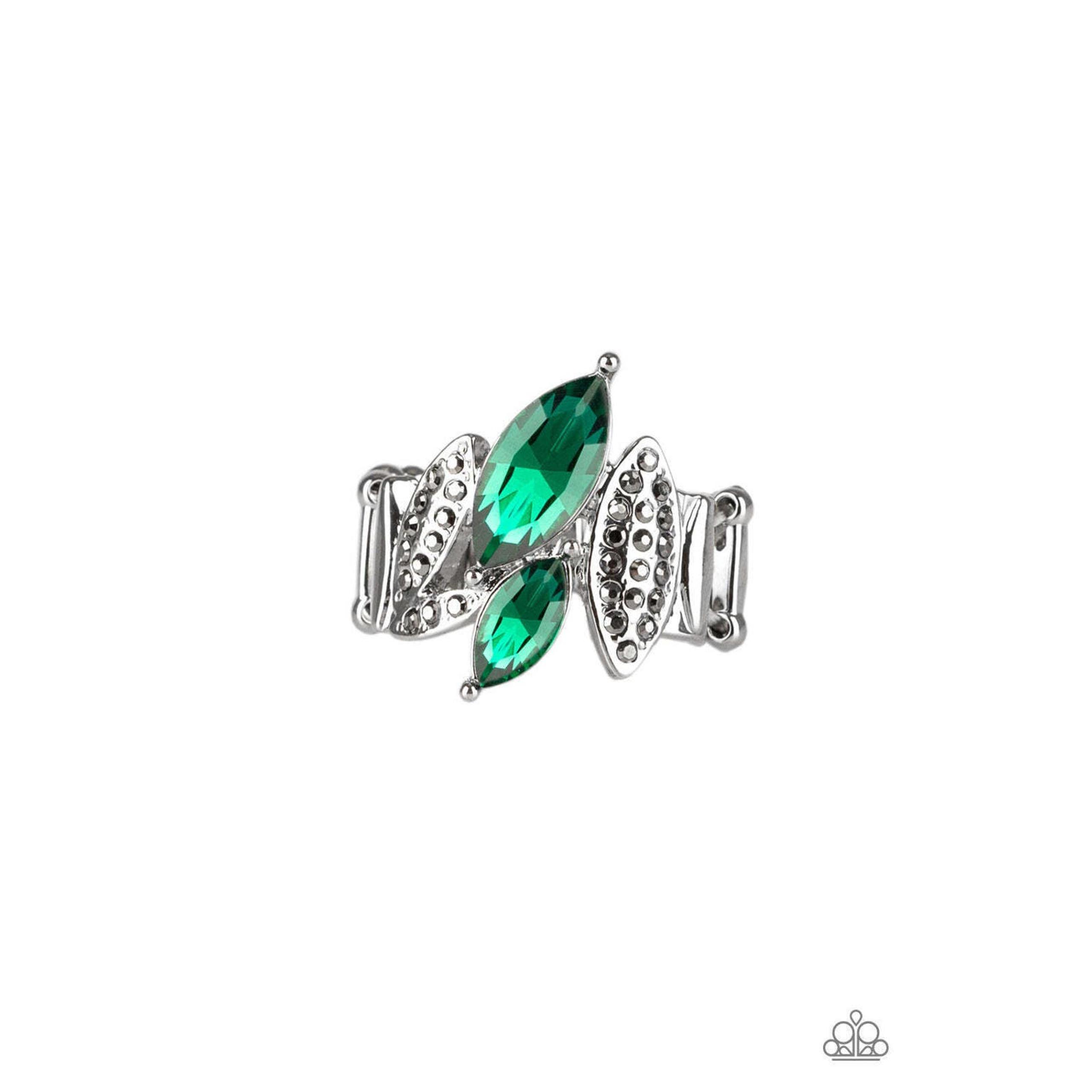 Paparazzi Hreen Rhinestone Ring Womens/Stay Sassy - Green