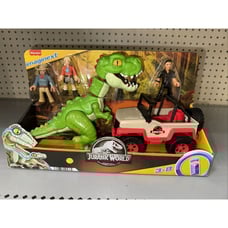 Imaginext Jurassic World T. Rex Escape Eli Ian Dr Grant Jurassic Park Jeep NEW