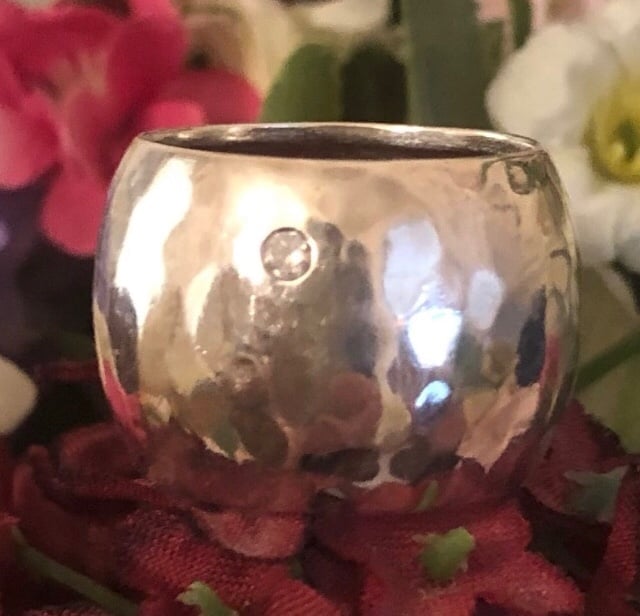 Silpada Sterling Silver Cubic Zirconia Bright Spot Cigar Band Ring R2934 Size 6