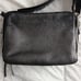AllSaints Crossbody Bag Black Pebbled Leather Fringe And Studs