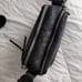 AllSaints Crossbody Bag Black Pebbled Leather Fringe And Studs