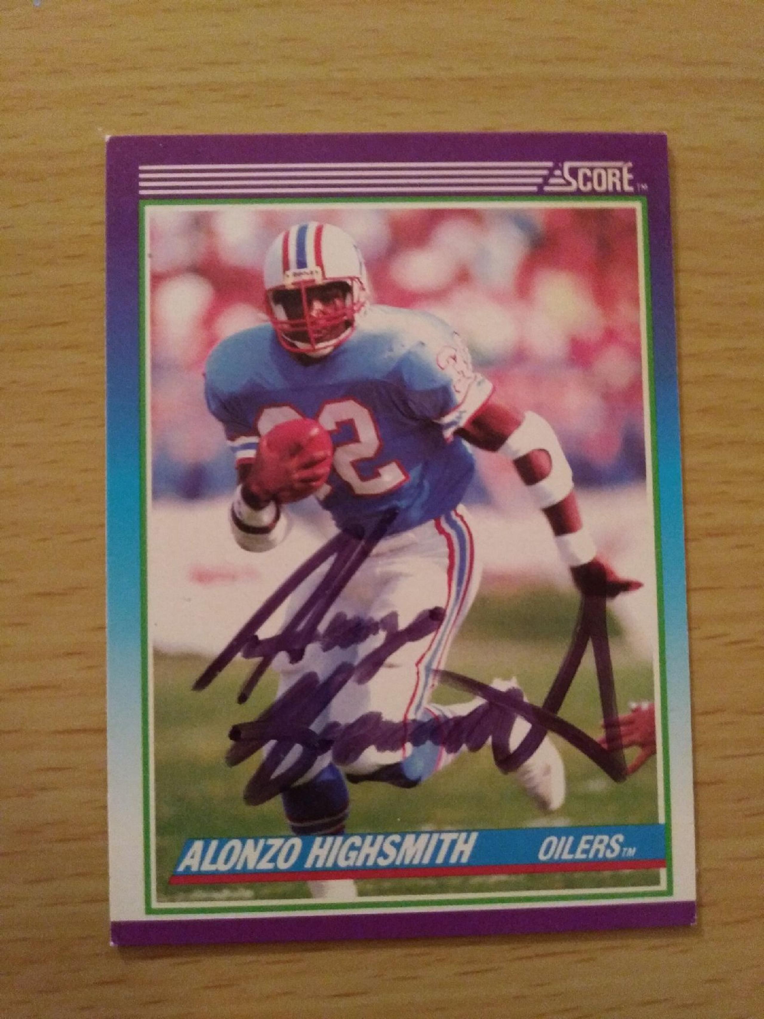 Auto 1990 Score Alonzo Highsmith card