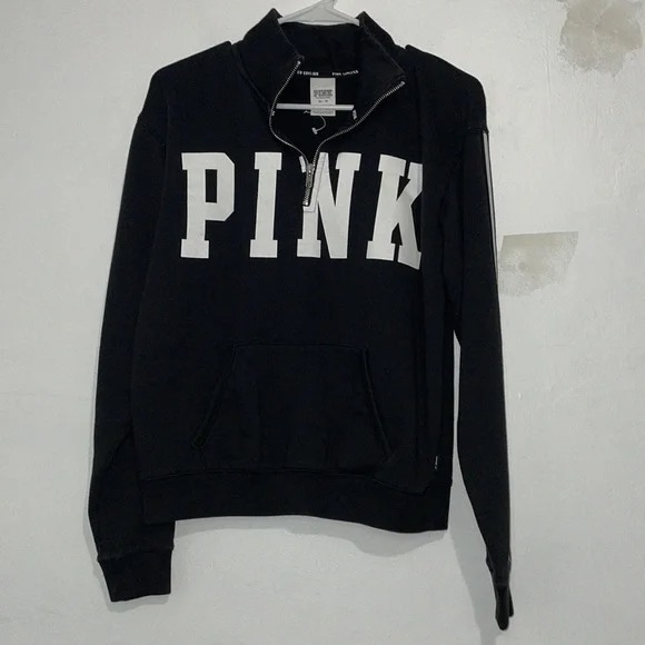 Size XS Women’s PINK Black and White Quarter Zip Jacket
