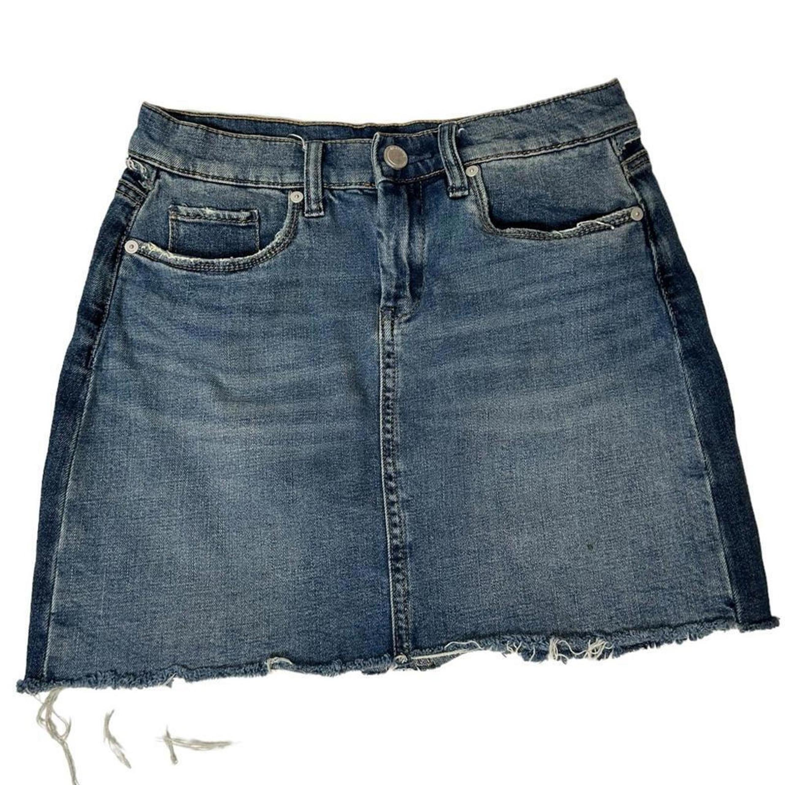 Blank NYC l Colorblock Raw Hem Denim Mini Skirt 26