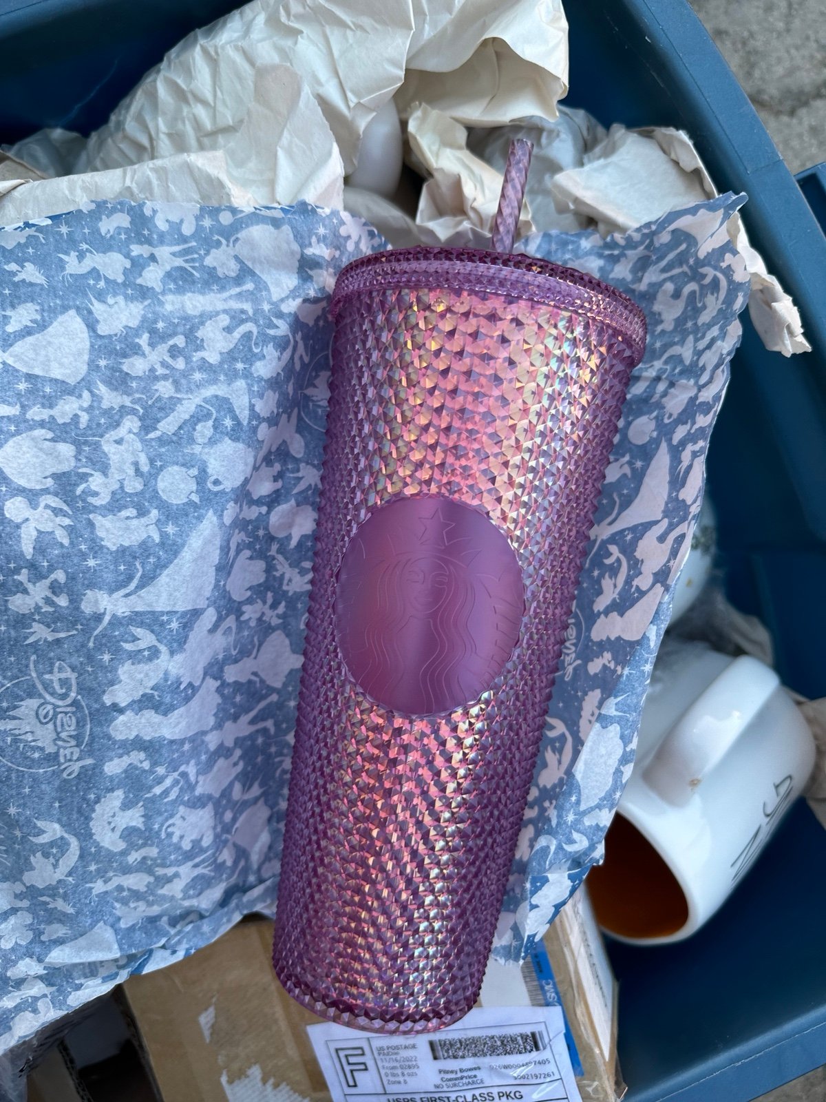 Starbucks disneyworld pink studded tumbler