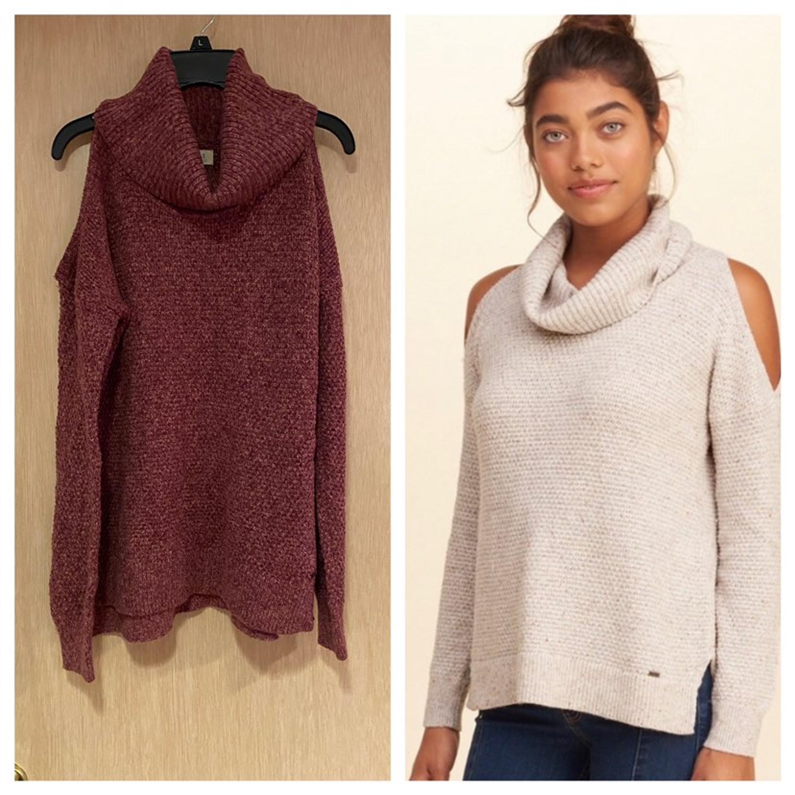 Hollister Cold Shoulder Cowl Neck Sweater