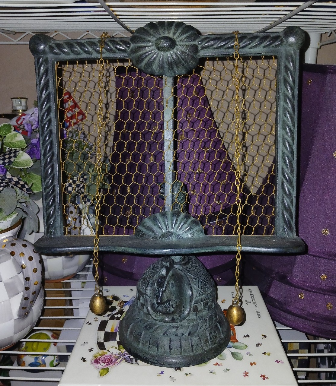 Mackenzie-childs nesting chicken cookbook stand