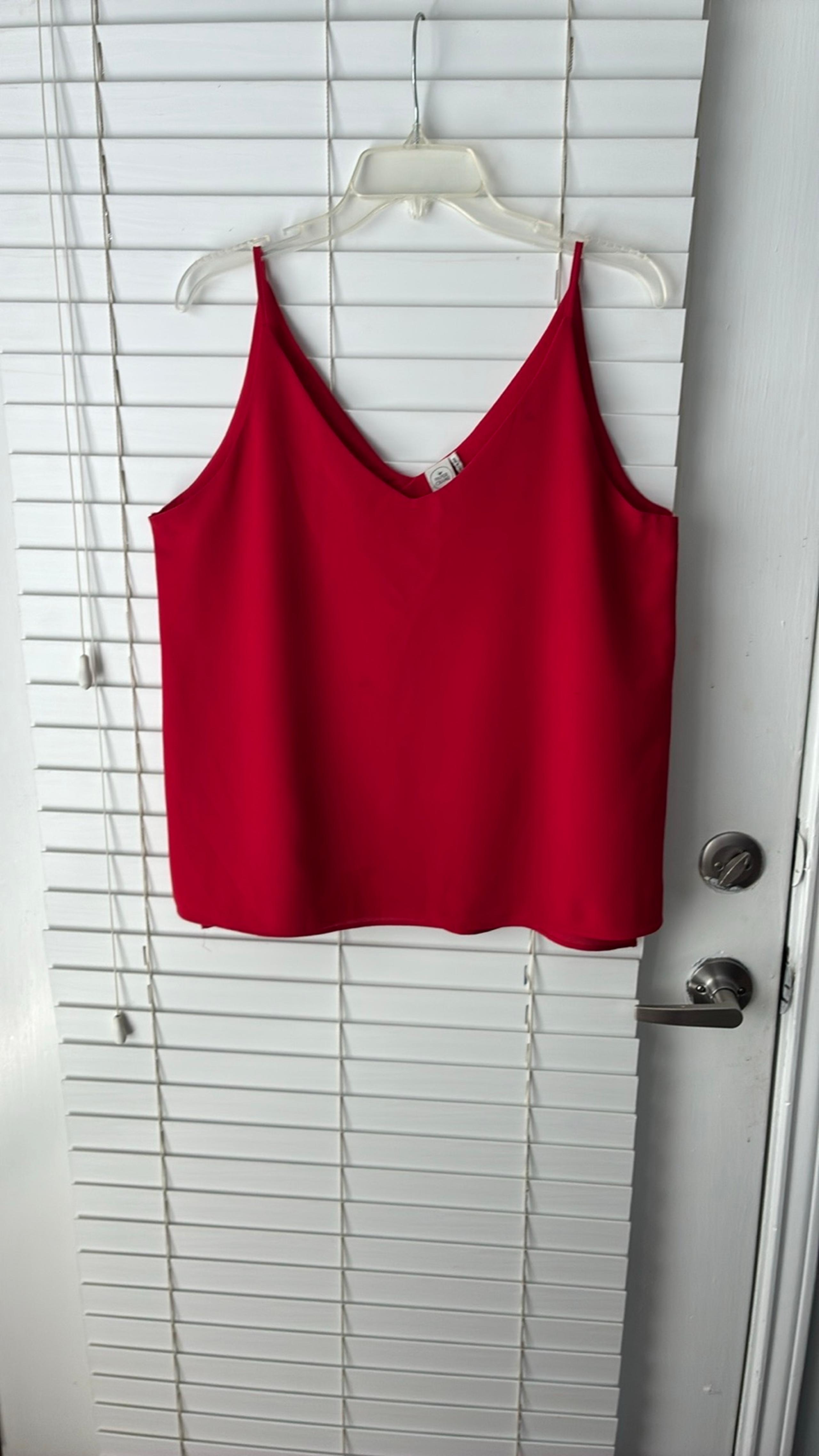 Paper Crane Cami Tank Top SZ L Red