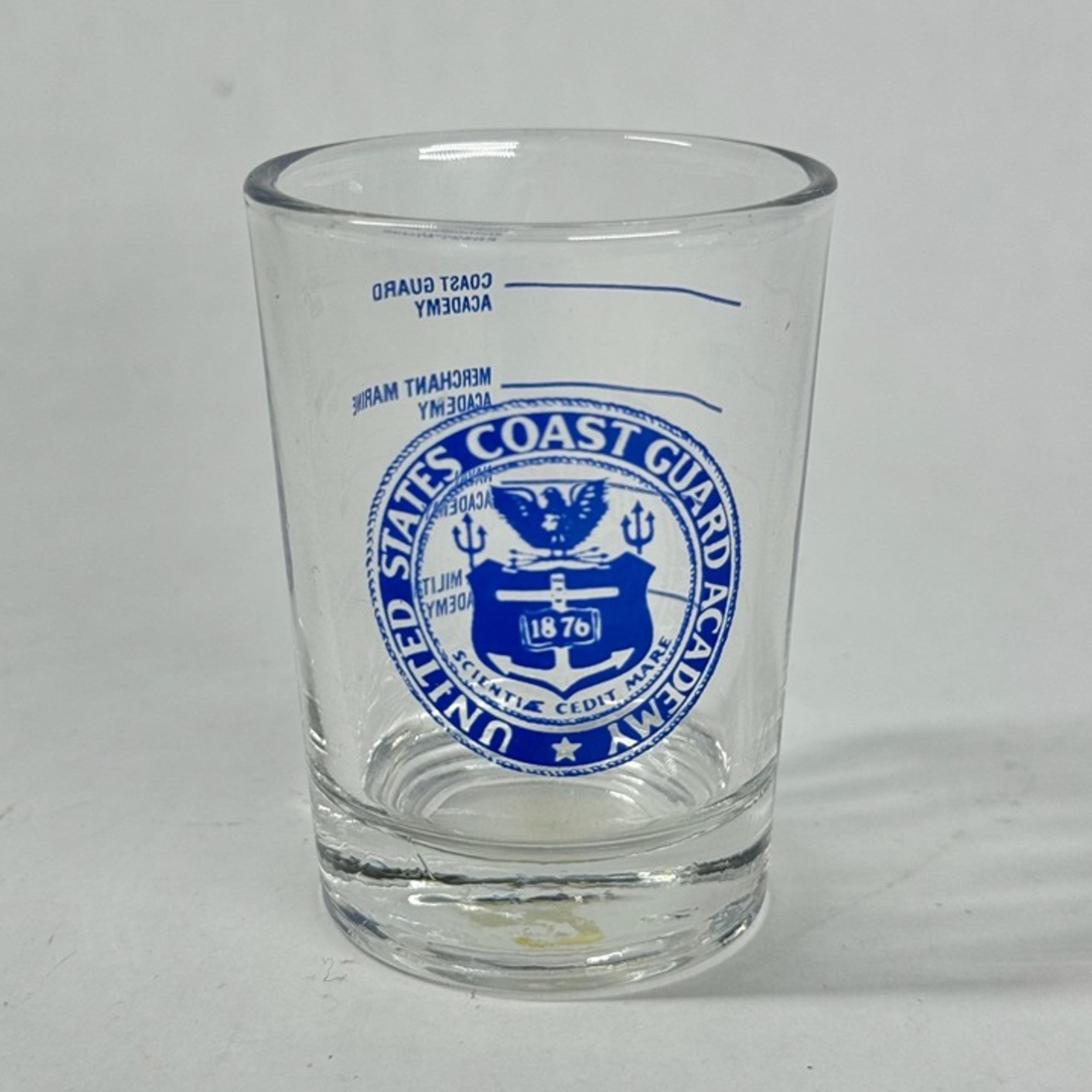 Vtg Libbey United States Coast Guard Academy Souvenir Shot Glass Cocktail Jigger