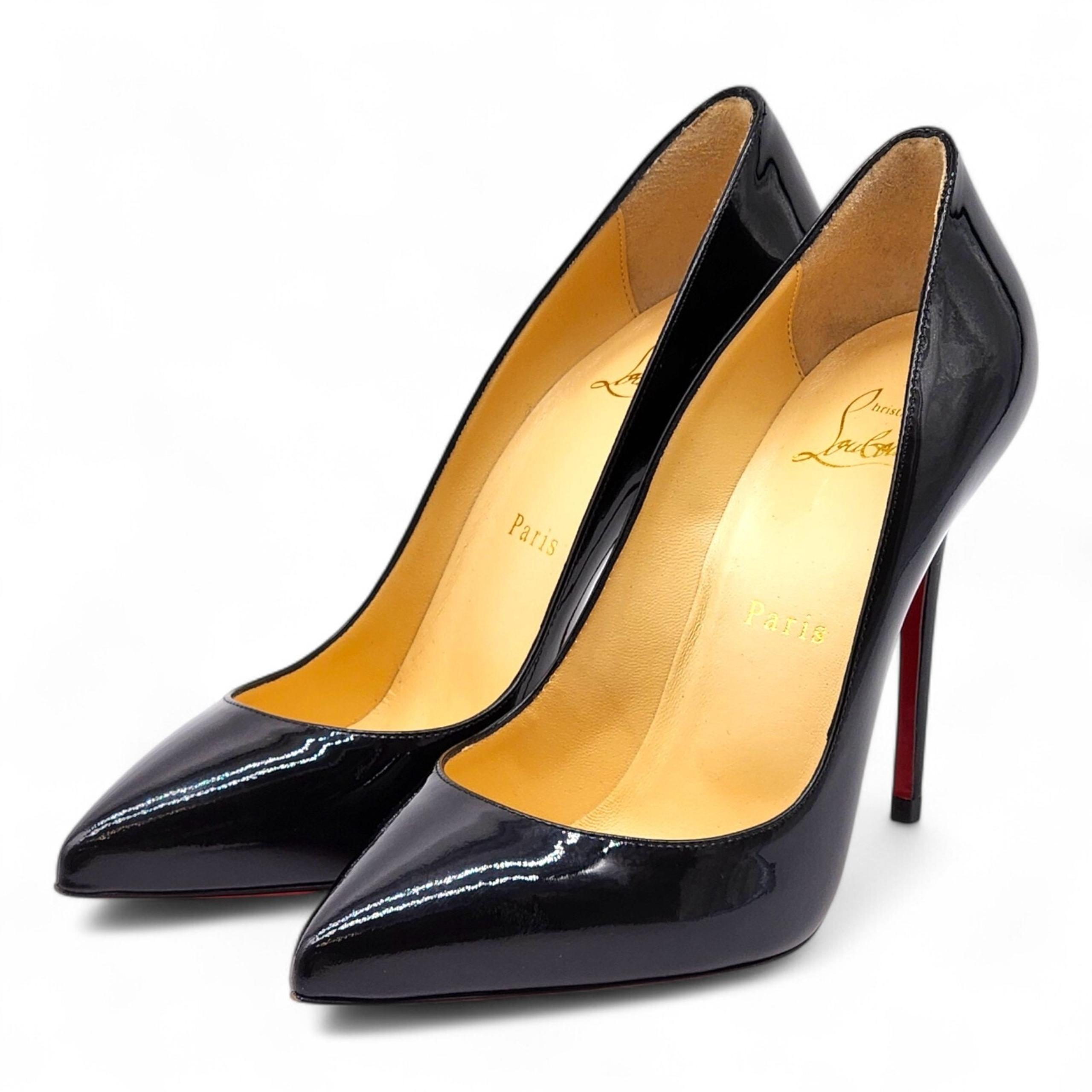 Christian Louboutin Patent Leather Kate 100mm Pumps Black EU 41 US 10.5 - $845