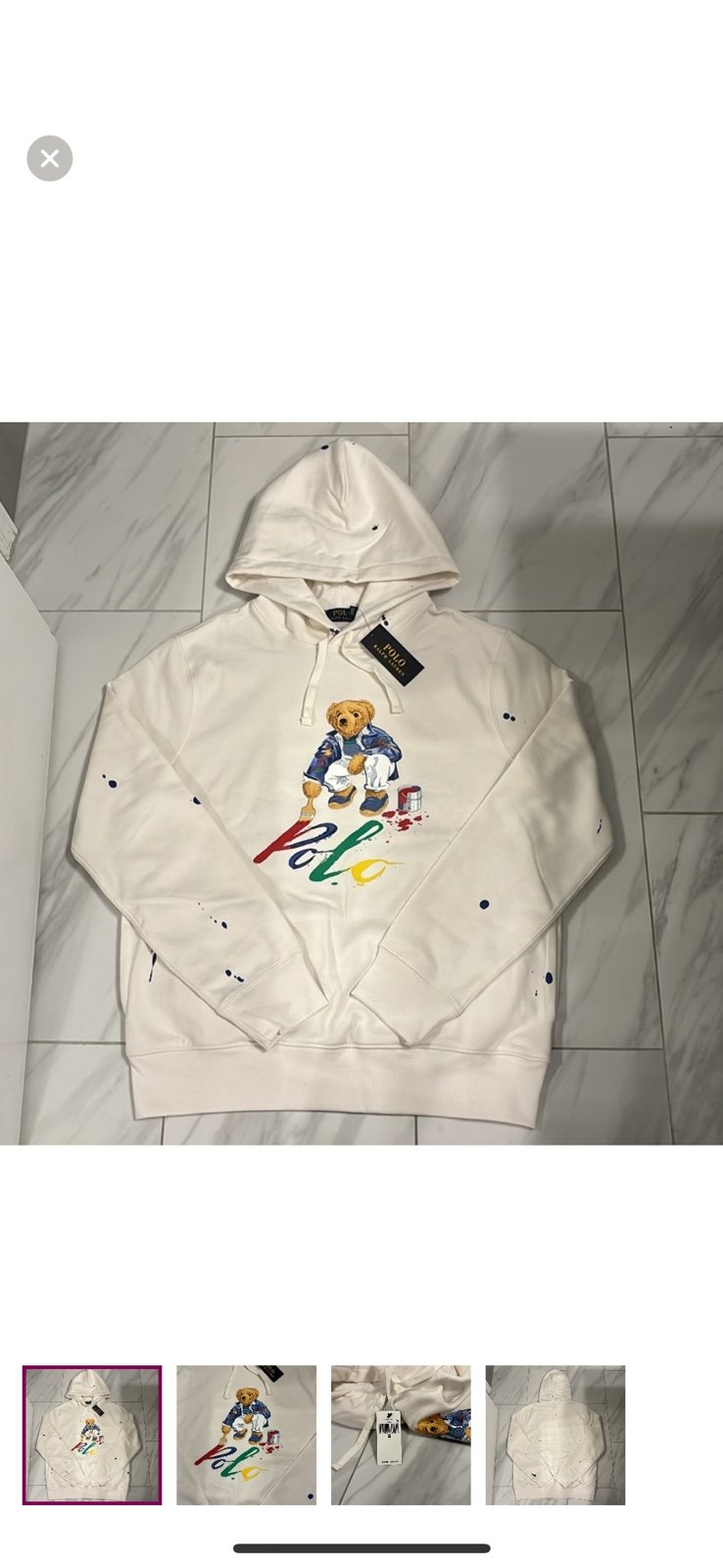 Men’s Polo Ralph Lauren Polo Bear Paint Splatter Hoodie