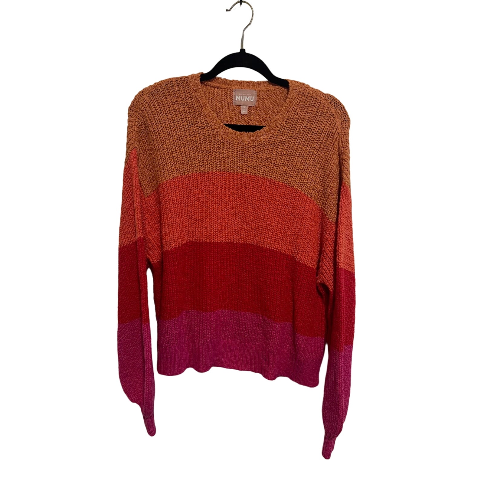 Show me you Mumu Pismo Sweater Sunrise Stripe Knit size Small