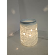 RETIRED Scentsy Jungle Canopy Fragrance Warmer Palm Fronds And Banana Leaves.