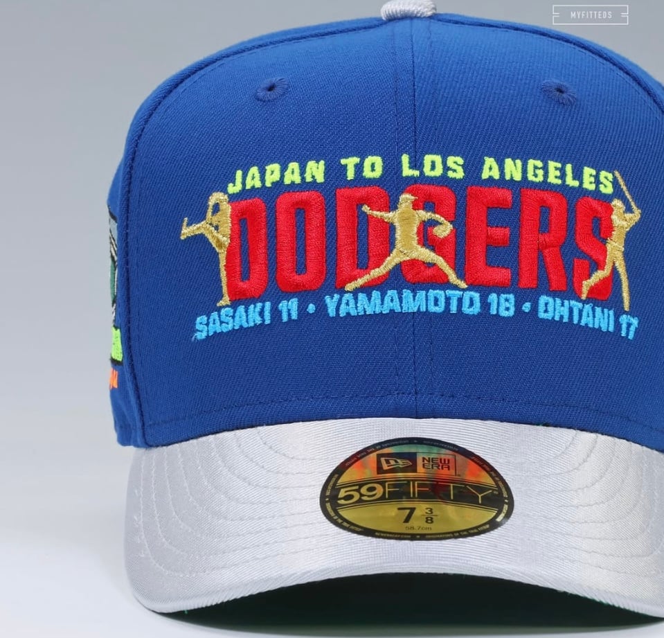 Myfitteds Los Angeles dodgers Japan to dodger stadium LA Sasaki Yamamoto 7 3/8