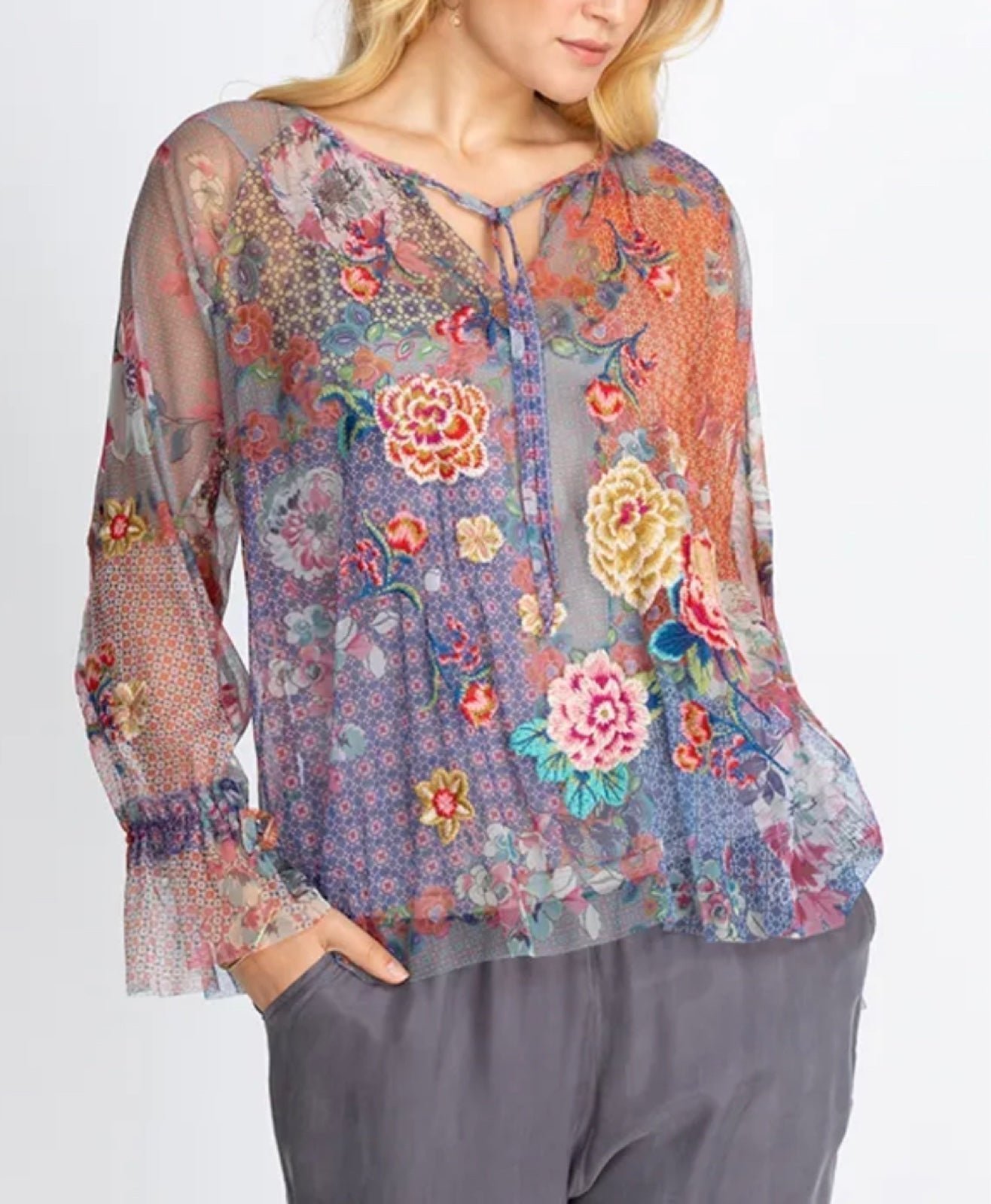 Johnny Was Top Blouse Tunic NWT 2X