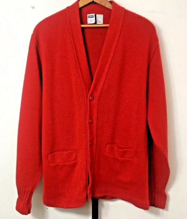 Vintage 60s AMF Bowling Sweater M Red