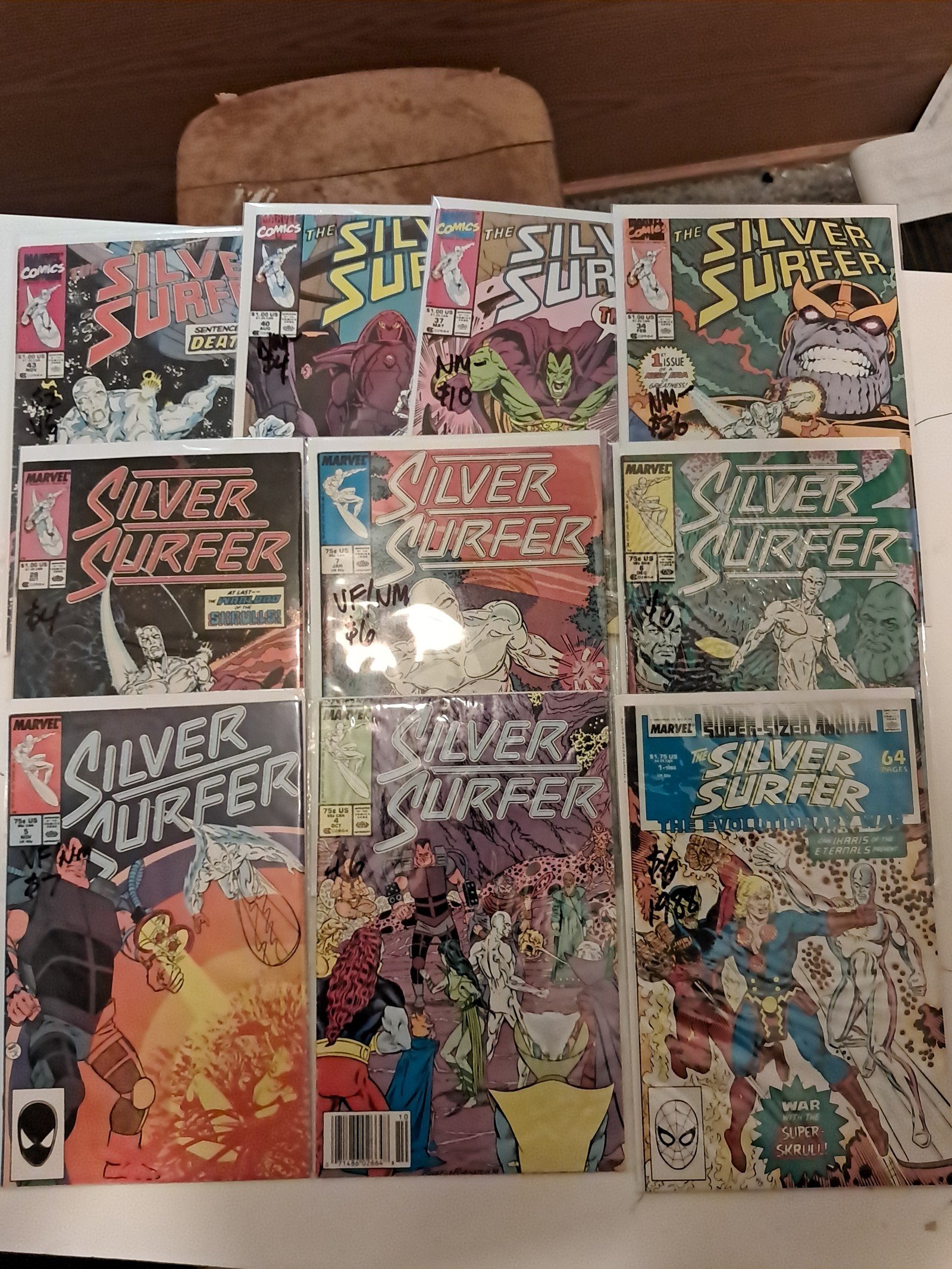 Silver Surfer #A1,1-43; 11 lot; 1987+; NM- to VF/NM; FREE shipping