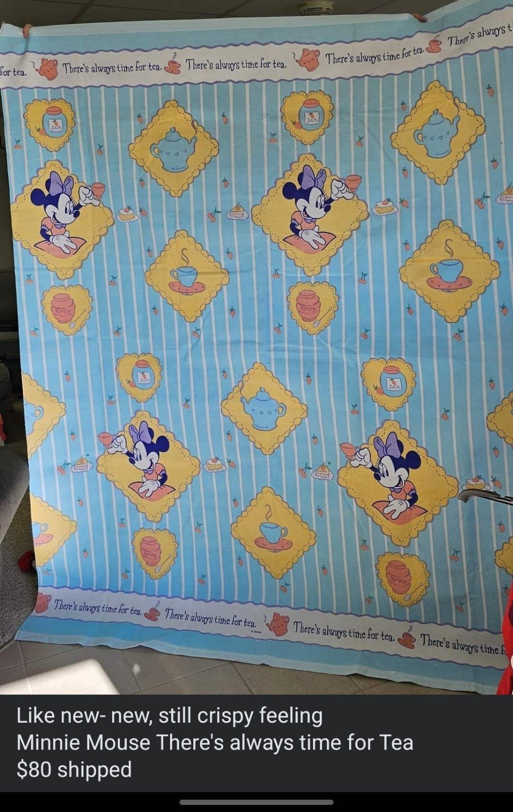 Vintage Minnie Mouse blanket Tea time