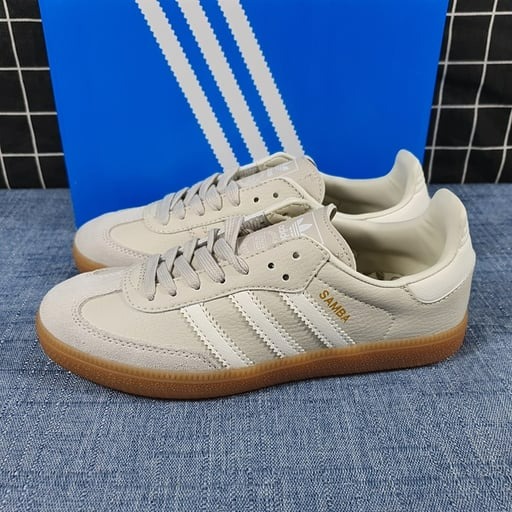 Adidas OG Samba Beige aluminum chalk white Sizes:EU42=Women's 9.5=Men's 8.5