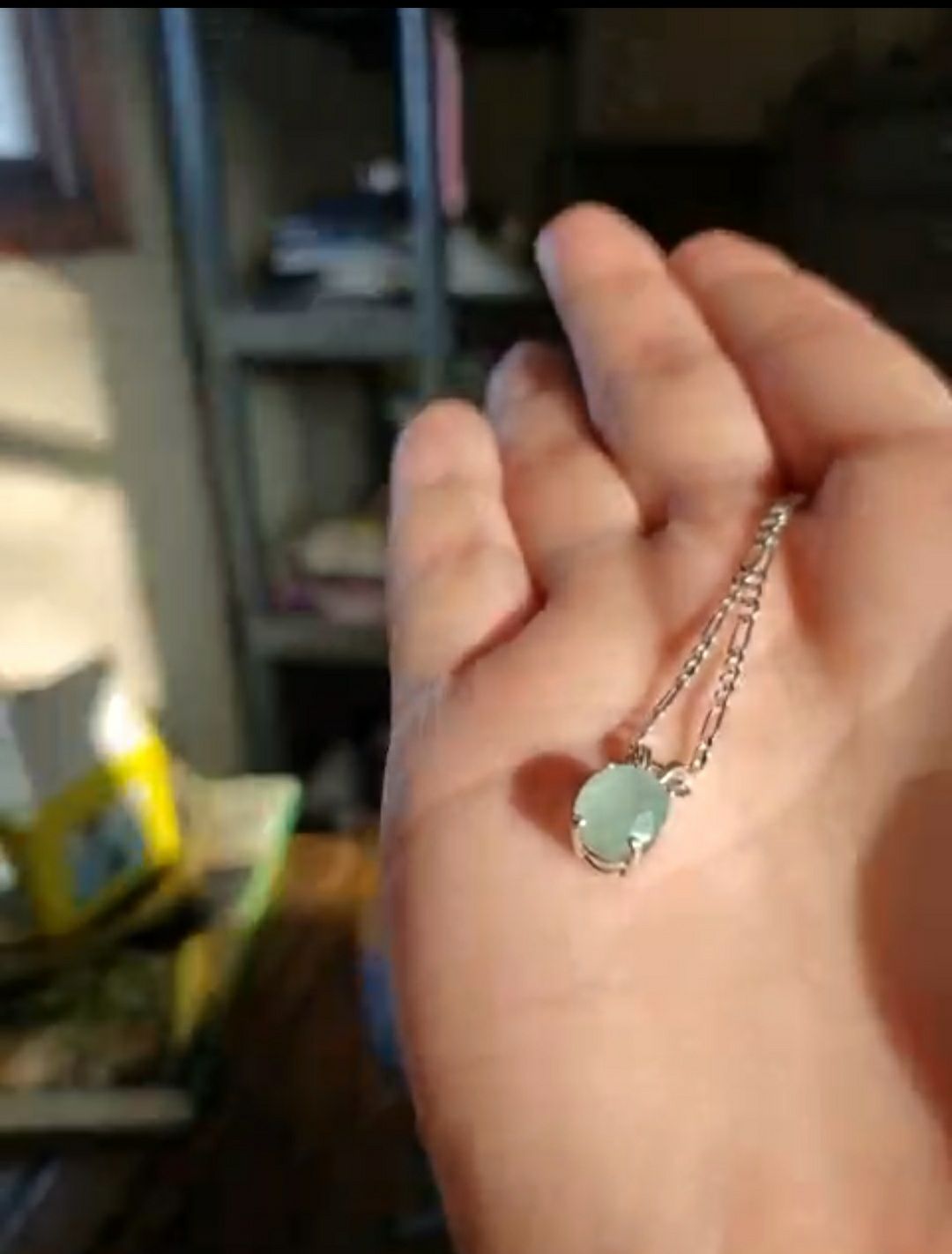 grandiderite pendent sterling necklace