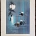 Bundle of 3 Vietnamese Silk Watercolor Paintings of Tranquil Moonlight Scenes