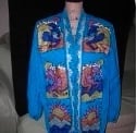 Ladies denim Kokopelli jacket - one of a kind