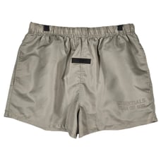 FEAR OF GOD ESSENTIALS MEN'S NYLON RUNNING SHORTS, GRAY, SIZE SMALL