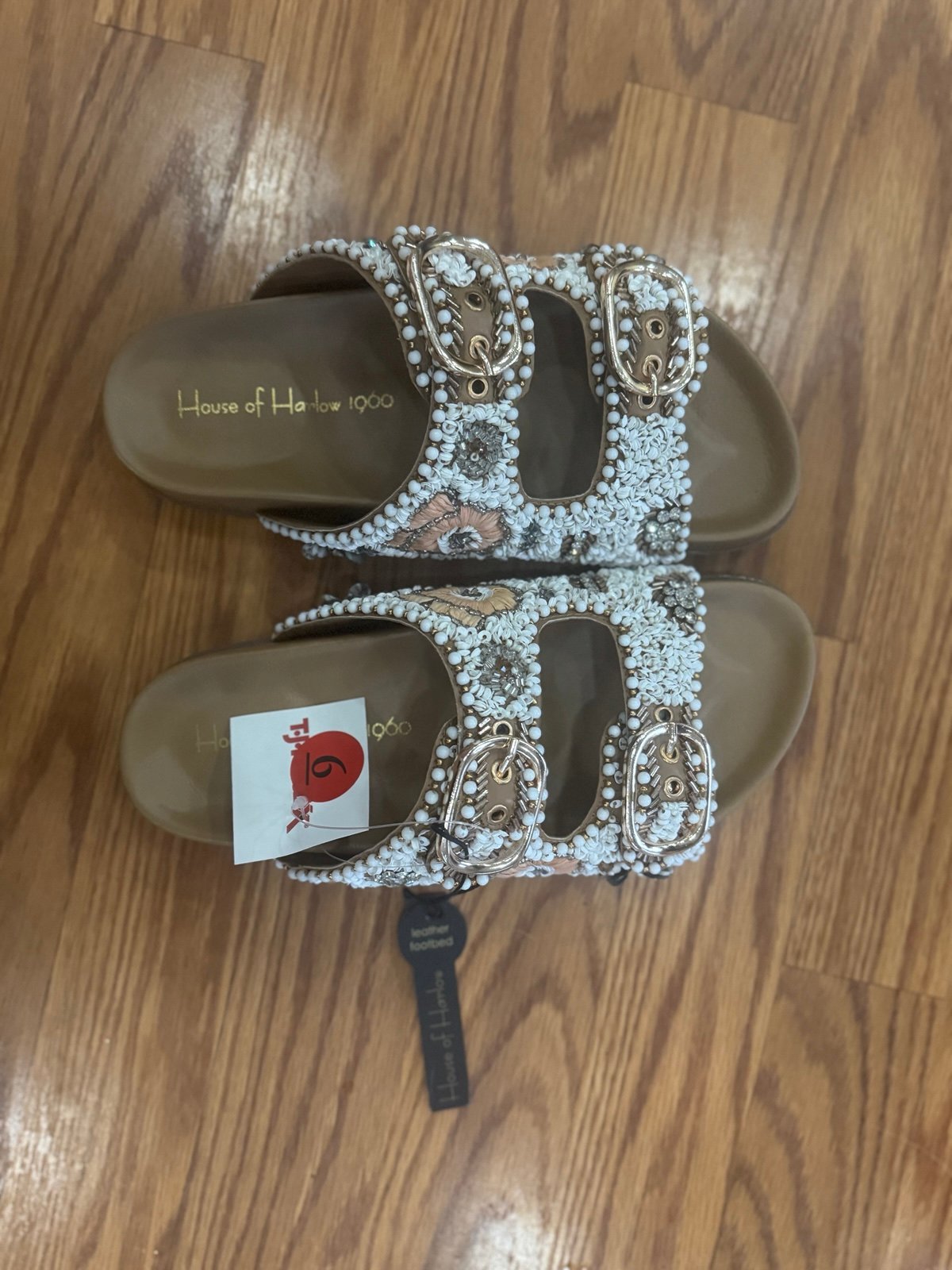 House Of Harlow Beaded Sandals SIZE 6